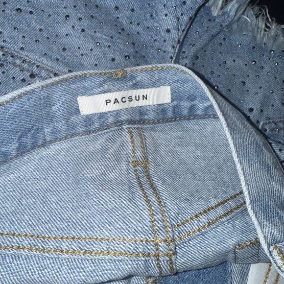 PacSun Blue Rhinestone Jean Shorts - Picture 5 of 5